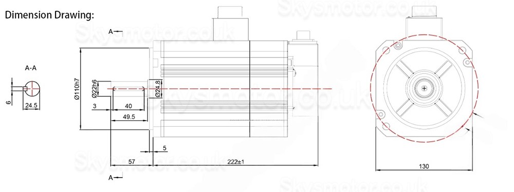 2.0KW AC Servo Motor Kit 130JASM520220K-17B-SC+JASD20002-20B 220V 9.55N.m 2000RPM 10.2A with JASD20002-20B Servo Driver